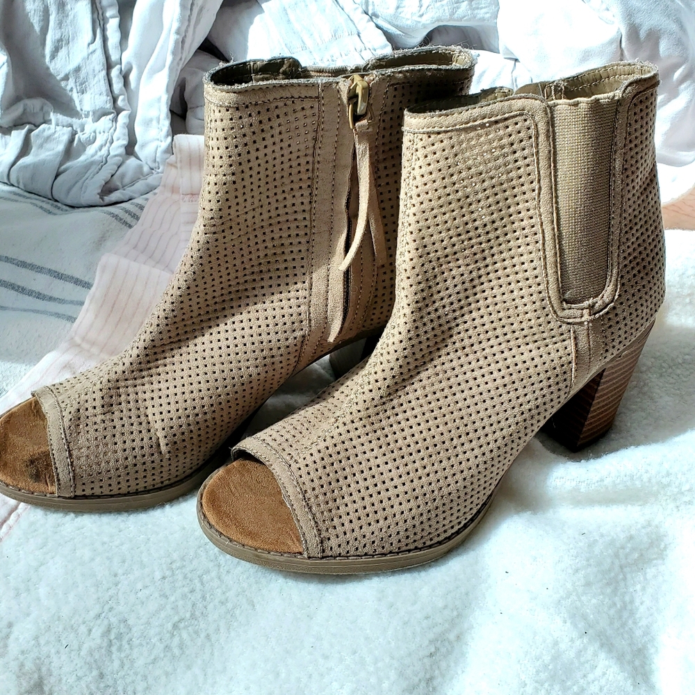 Tan booties